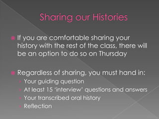 Oral Histories