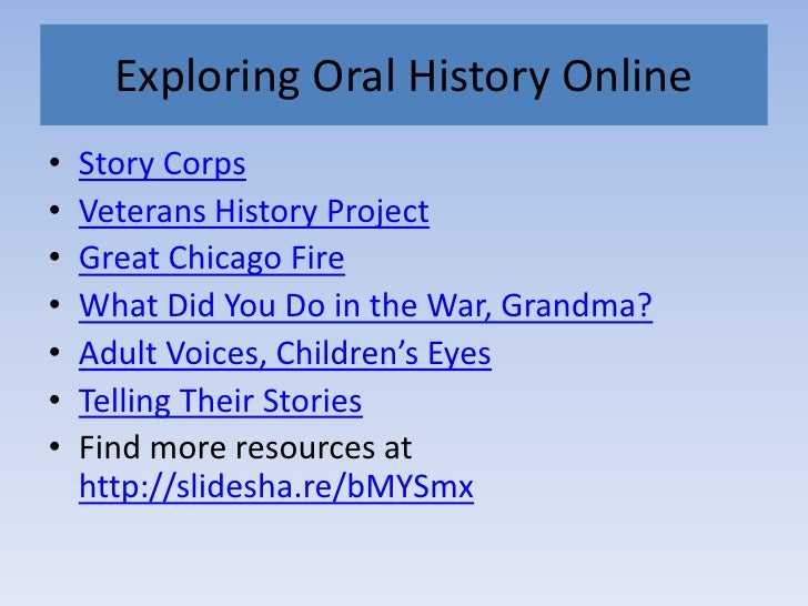 Oral history project