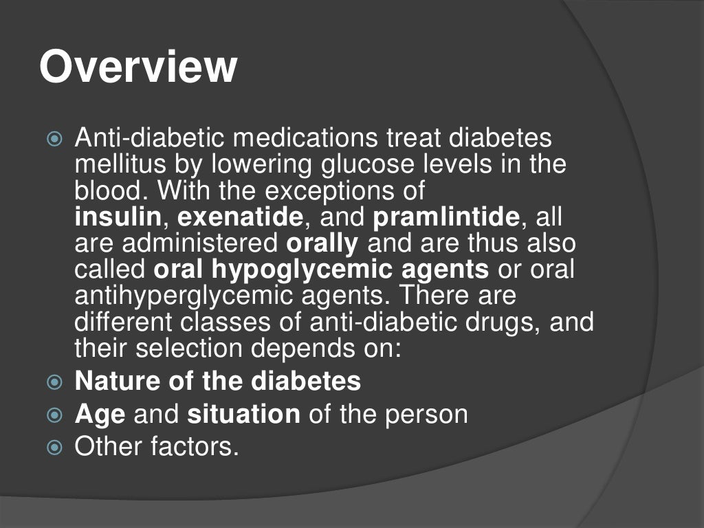 Oral Hypoglycemic Agents