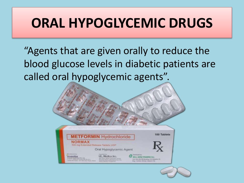 Oral hypoglycemic agents with complications