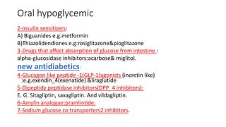 Oral hypoglycemic drugs | PPTX
