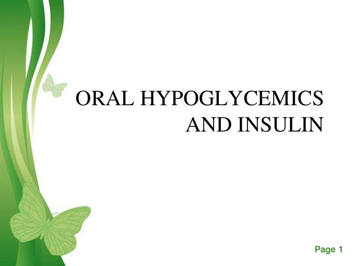 Oral hypoglycemics