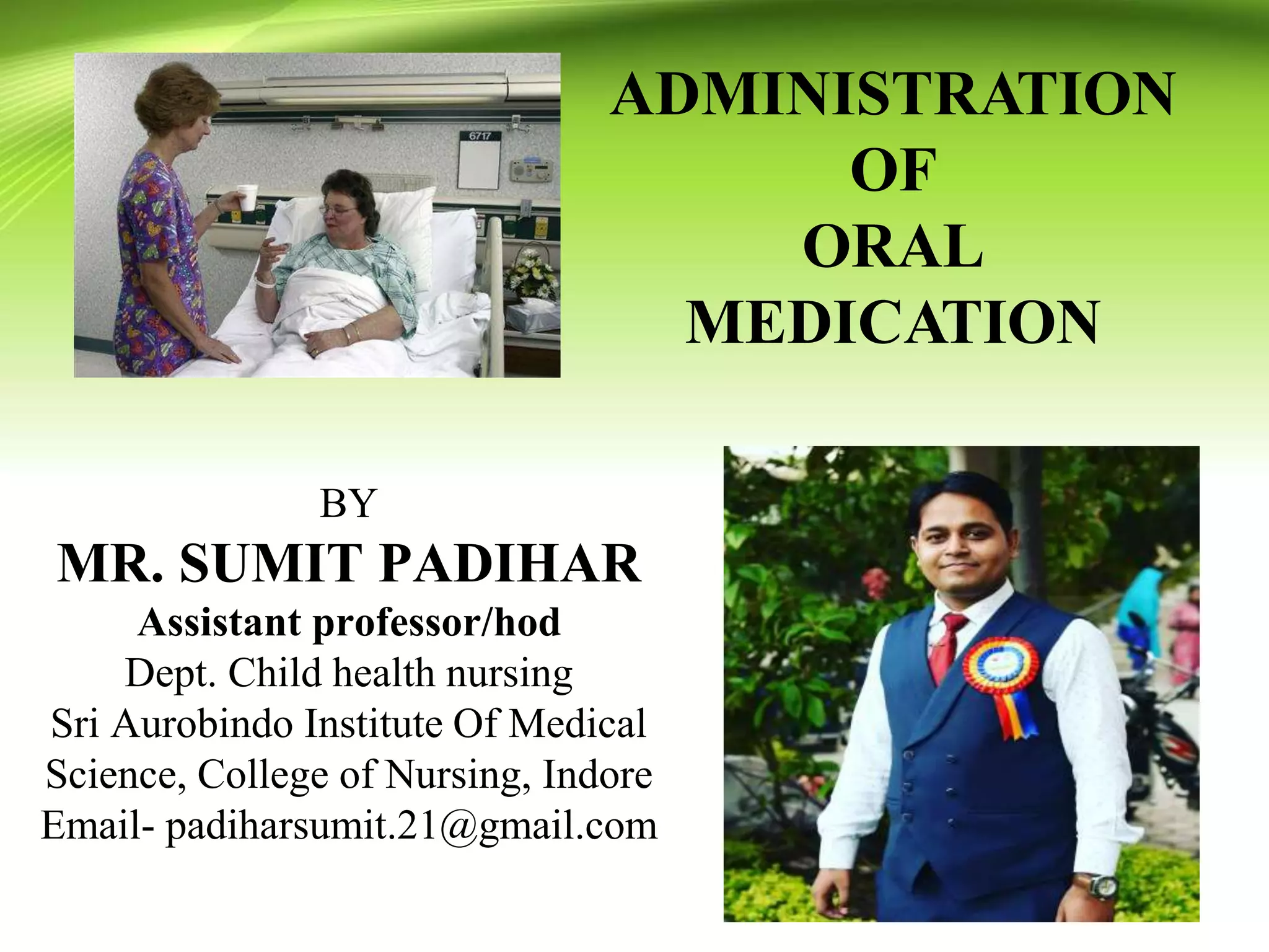 Oral medication administration PPT