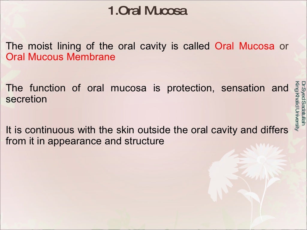 Oral Mucous Membrane