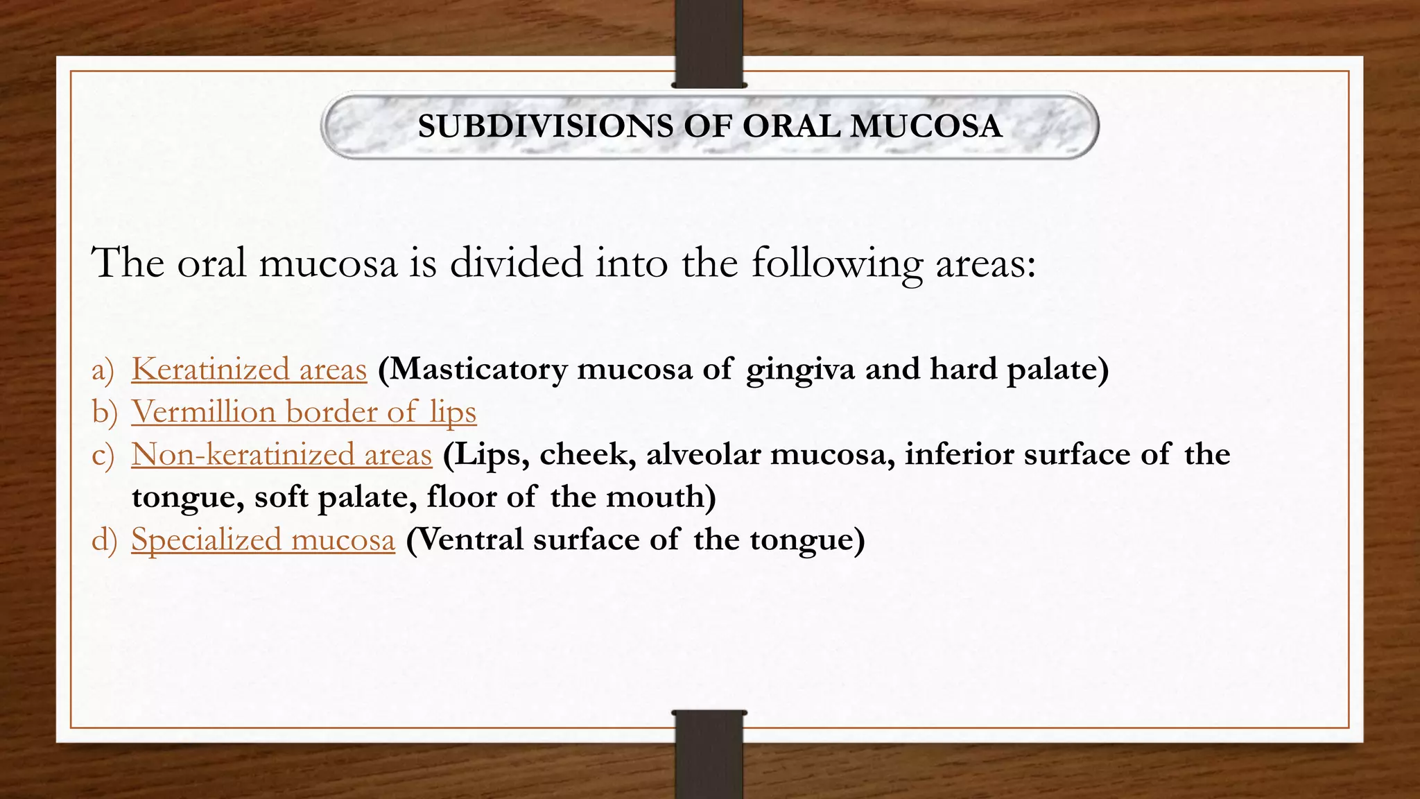 Oral mucous membrane | PPTX