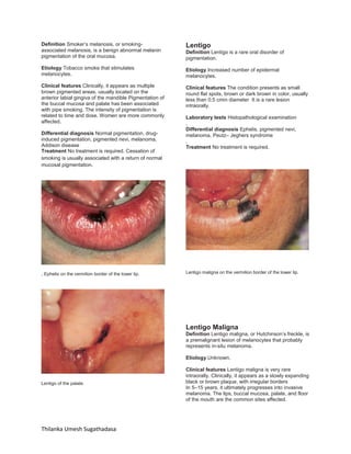 Oral pigmentation.docx my | PDF