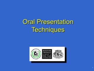 Oral Presentation Techniques 