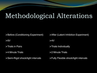 Methodological AlterationsBefore (Conditioning Experiment)