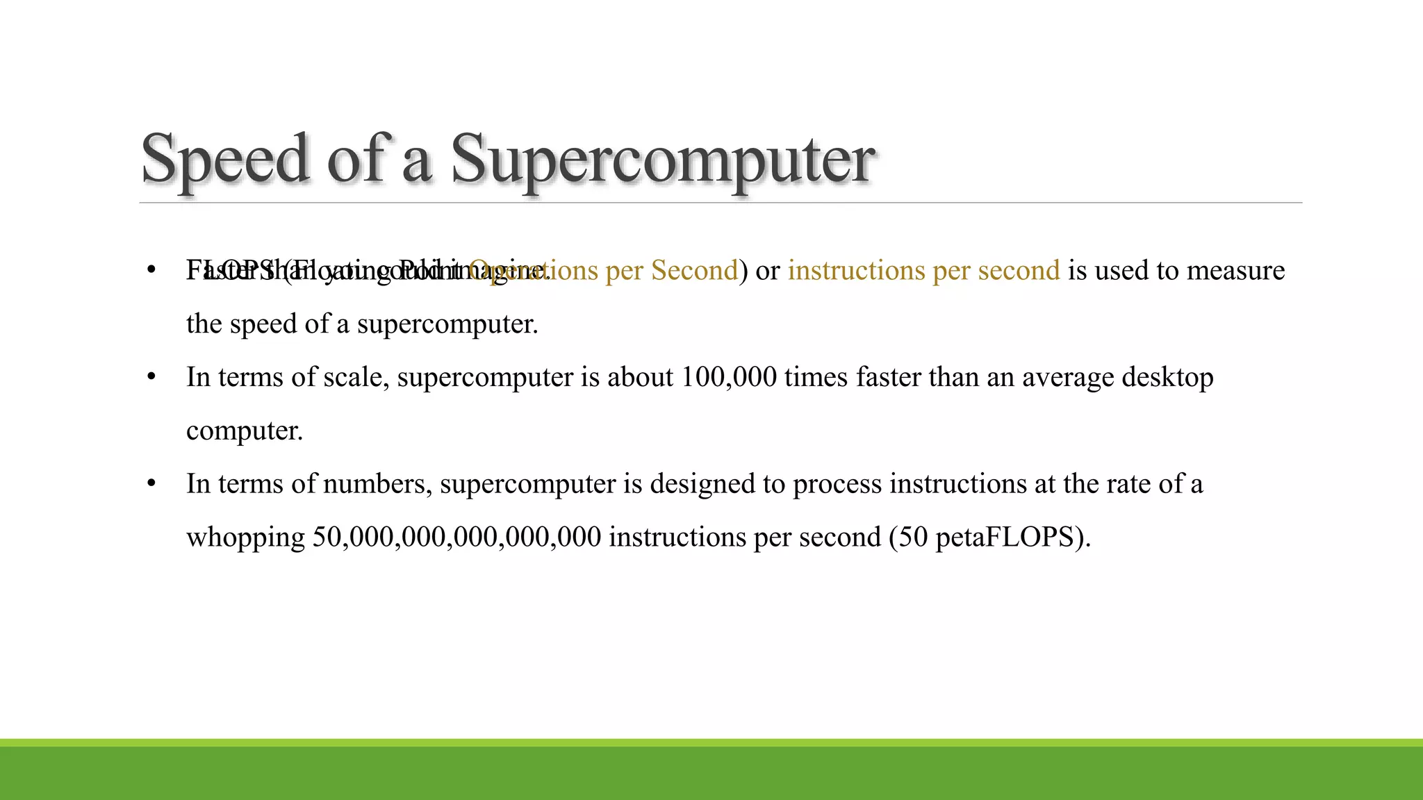 Brief Definition of Supercomputers | PPTX