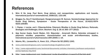 Applications of nanotechnology in ocular drug delivery. | PPTX