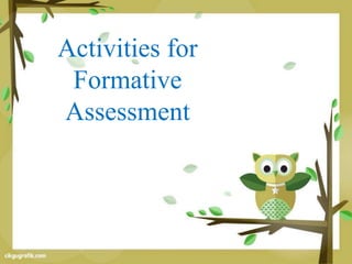 Inset 2020
Activities for
Formative
Assessment
 
