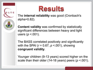 Smartphone habits in Children