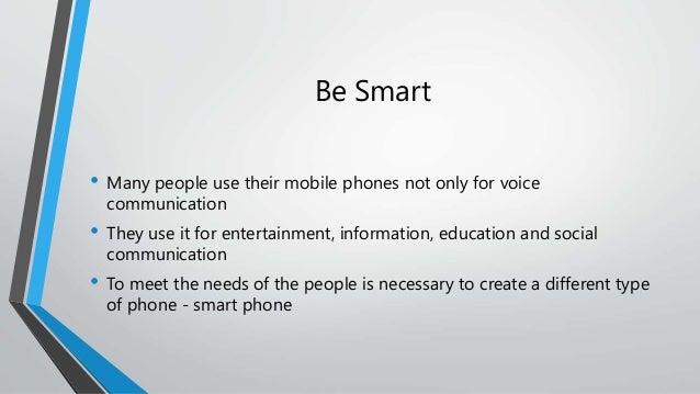 oral presentation on mobile phones