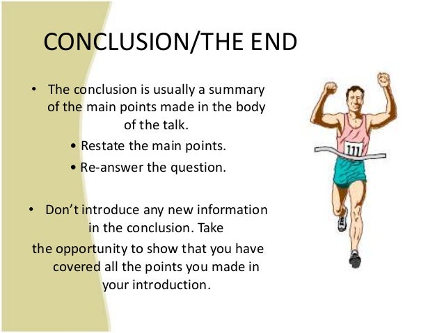 conclusion of oral presentation
