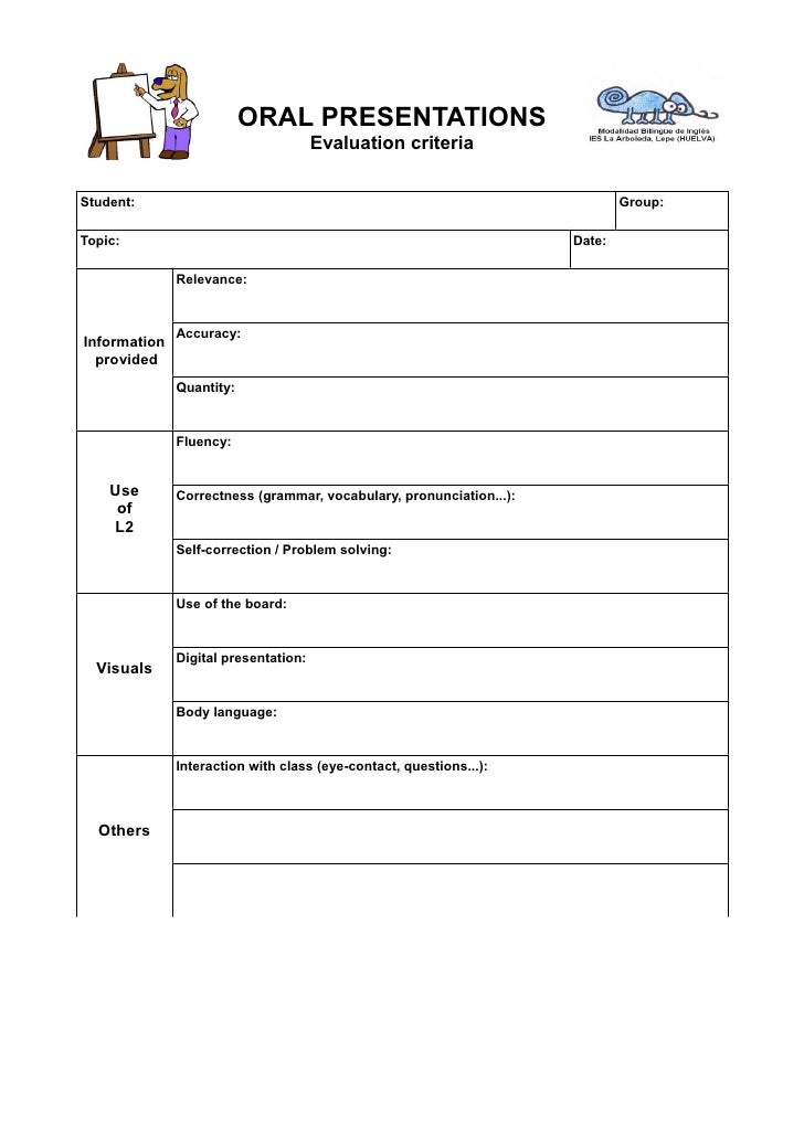 oral presentation evaluation Sample oral presentation evaluation forms 7+ free documents in.