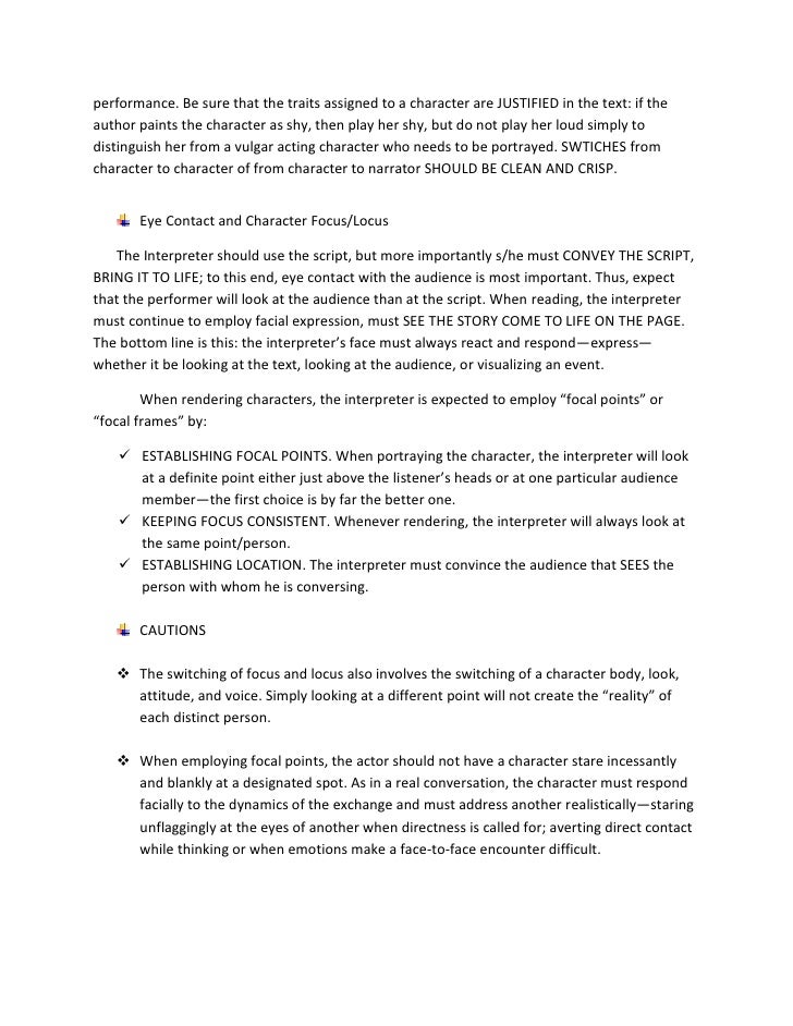 Oral reading of prose teaching of speaking 