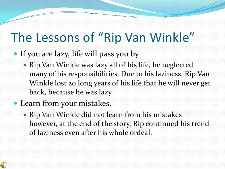 Critical essay - rip van winkle