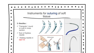 Suture Instruments Types Basic surgical instruments | PPTX