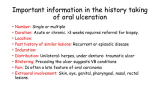 Oral pathology Flow FlowFlow Oral ulcers.pptx