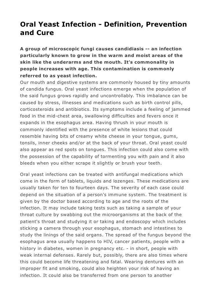 Oral Yeast Infection