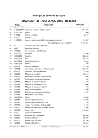 Entidade: TAGUSGÁS – Empresa de Gás do Vale do Tejo, SA 
Contribuinte: 503956538 
Morada: Rua Conde da Ribeiro Grande, Lote 2 – Apartado 281 / 2001 – 904 SANTARÉM 
Capital Social: 12.500.000,00 € 
Valor da Participação: 2.625,00 € 
Percentagem de participação: 0,02 % 
Resultado Liquido do exercício 2013: 3.741.054,88 € 
 