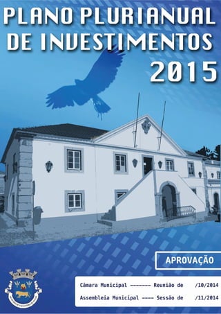 Projeto 
(valores em euros) 
Fonte Financiamento 
(%) 
Datas 
(Mês/Ano) 
Despesas 
Código Anos seguintes 
Classificação 
Orçamental 
Município de Salvaterra de Magos 
Obj. Designação 
Grandes Opções do Plano do ano 2015 
Prog. 
Ano / Nº Ação 
Forma 
de 
Realiz. 
Fases 
de 
Exec. 
AC AA FC 
Resp. 
Inicio Fim 
Financiam. 
não definido 
(d) 
2016 
(e) 
2017 
(f) 
2018 
(g) 
Outros 
(h) 
Realizado 
(a) 
Total 
(b)=(c)+(d) 
Total previsto 
(i) = (a)+(b)+ 
(e)+(f)+(g)+(h) 
2015 
Financiam. 
definido 
(c) 
23 SEGURANÇA E ACÇÃO SOCIAIS 
23 232 ACÇÃO SOCIAL 
23 232 2015/5019 Loja Social 
23 232 2015/50191 Aquisição de bens 02 020121 O DMAC 01/2015 12/2015 0 4.000 4.000 4.000 
23 232 Apoio a Instituições de Idosos e de Acção Social e a 
Creches 
2015/5020 
23 232 2015/50201 Apoio na aquisição de equip. e a pequenas obras de 02 080701 T AM 01/2015 12/2015 0 7.000 7.000 
7.000 
benef. dos Centros de Bem Estar Social do Concelho 
(IPSS) 
23 232 2015/50202 Apoio ao funcionamento dos Centros de Bem Estar 02 040701 T AM 01/2015 12/2015 0 3.000 3.000 
3.000 
Social do Concelho (IPSS) 
23 232 2015/50203 Apoio ao funcionamento e actividades de Instituições 02 040701 T AM 01/2015 12/2015 0 1.000 1.000 
1.000 
de Acção Social 
23 232 2015/50204 Apoio ao funcionamento dos CRI´S 02 040701 T AM 01/2015 12/2015 0 14.000 10.000 4.000 14.000 
23 232 2015/50205 Apoio aos CRI´s na aquisição de equipamentos 02 080701 T AM 01/2015 12/2015 0 5.000 5.000 5.000 
23 232 2015/50206 Apoio na aquisição de equip. e a pequenas obras de 02 080701 T AM 01/2015 12/2015 0 1.000 1.000 
1.000 
benef. dos edif. de Instituições de Acção Social 
23 232 2015/5021 Cartão Magos Sénior 65 02 02022503 O DMAC 01/2015 12/2015 0 150 150 150 
23 232 2015/5022 Cartão Jovem 02 02022503 O DMAC 01/2015 12/2015 0 150 150 150 
23 232 2015/5023 Apoio ao C.C.D. do M.S.M. 02 040701 T AM 01/2015 12/2015 0 15.000 15.000 15.000 
23 232 2015/5024 Comissão de protecção de crianças e jovens 
23 232 2015/50241 Aquisição de bens 02 020121 O DMAC 01/2015 12/2015 0 1.000 1.000 1.000 
23 232 2015/50242 Aquisição de serviços 02 02022503 O DMAC 01/2015 12/2015 0 500 500 500 
23 232 2015/50243 Deslocações 02 020213 O DMAC 01/2015 12/2015 0 250 250 250 
Totais do Programa 232: 62.800 53.800 9.000 62.800 
Totais do Objetivo 23: 0 62.800 53.800 9.000 0 0 0 0 62.800 
24 HABITAÇÃO E SERVIÇOS COLECTIVOS 
24 241 HABITAÇÃO 
24 241 Conservação, reparação e manut. das habitações 
sociais arrendadas do Município 
2015/5025 
24 241 2015/50251 Aquisição de bens 02 020121 O DMO 01/2015 12/2016 0 20.000 10.000 10.000 10.000 30.000 
24 241 2015/50252 Conservação 02 020203 O DMO 01/2015 12/2015 0 1.000 1.000 1.000 
24 241 2015/5026 Projecto de requalificação e efeciência energénita 02 020214 O DMO 01/2015 12/2015 0 1.000 1.000 
1.000 
em habitação social 
Totais do Programa 241: 22.000 11.000 11.000 10.000 32.000 
Emitido em: 24-10-2014 11:22:00 José Gabriel Almeida Marques Pág. 6/18 
 