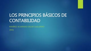 LOS PRINCIPIOS BÁSICOS DE
CONTABILIDAD
RAMÍREZ ALVARADO OSCAR GUILLERMO
1RV6
 