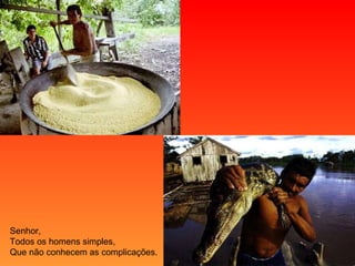 Senhor, Todos os homens simples, Que não conhecem as complicações. 