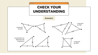 TRIANGLE CONGRUENCE POSTULATES | PPTX