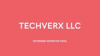 TECHVERX LLC
EXTENDED EXPERTISE POOL
 