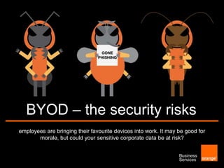 BYOD – the security risks
employees are bringing their favourite devices into work. It may be good for
       morale, but could your sensitive corporate data be at risk?
 