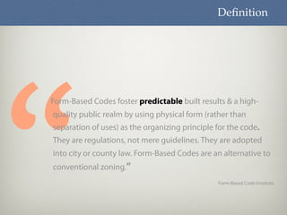 Introduction to Form Based Codes | PDF