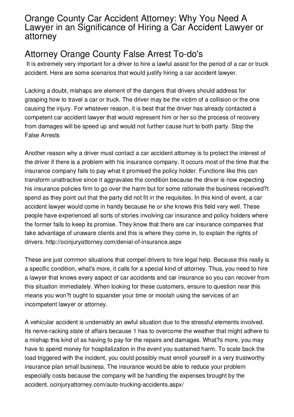 Orange County Car Accident Attorney Why You Need A Lawyer