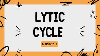 LYTIC
CYCLE
GROUP 1
 