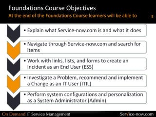 Servicenow Fso Module Summary Service-now.com Foundations Module 1 | PPTX
