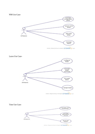 PIM Use Case-




Leave Use Case-




Time Use Case-
 