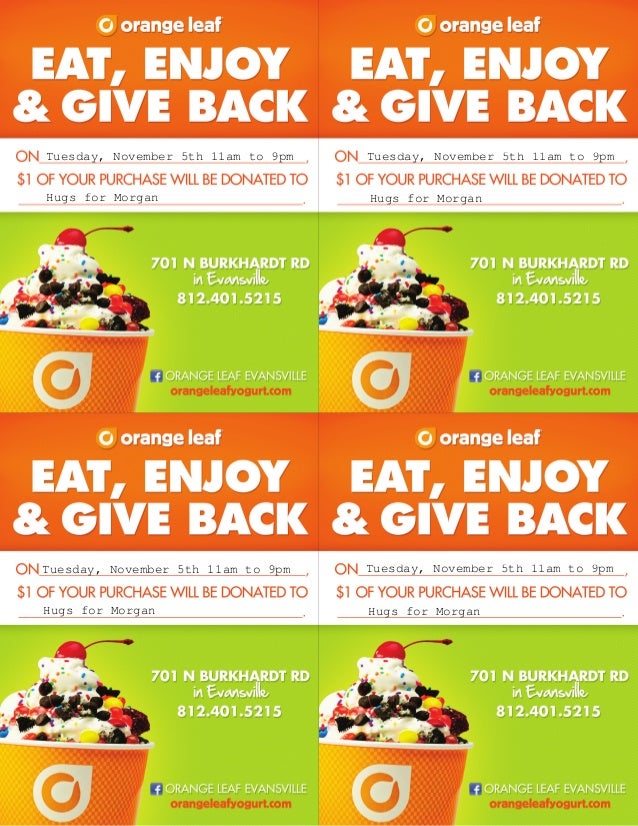 orange leaf fundraiser orange leaf flyer