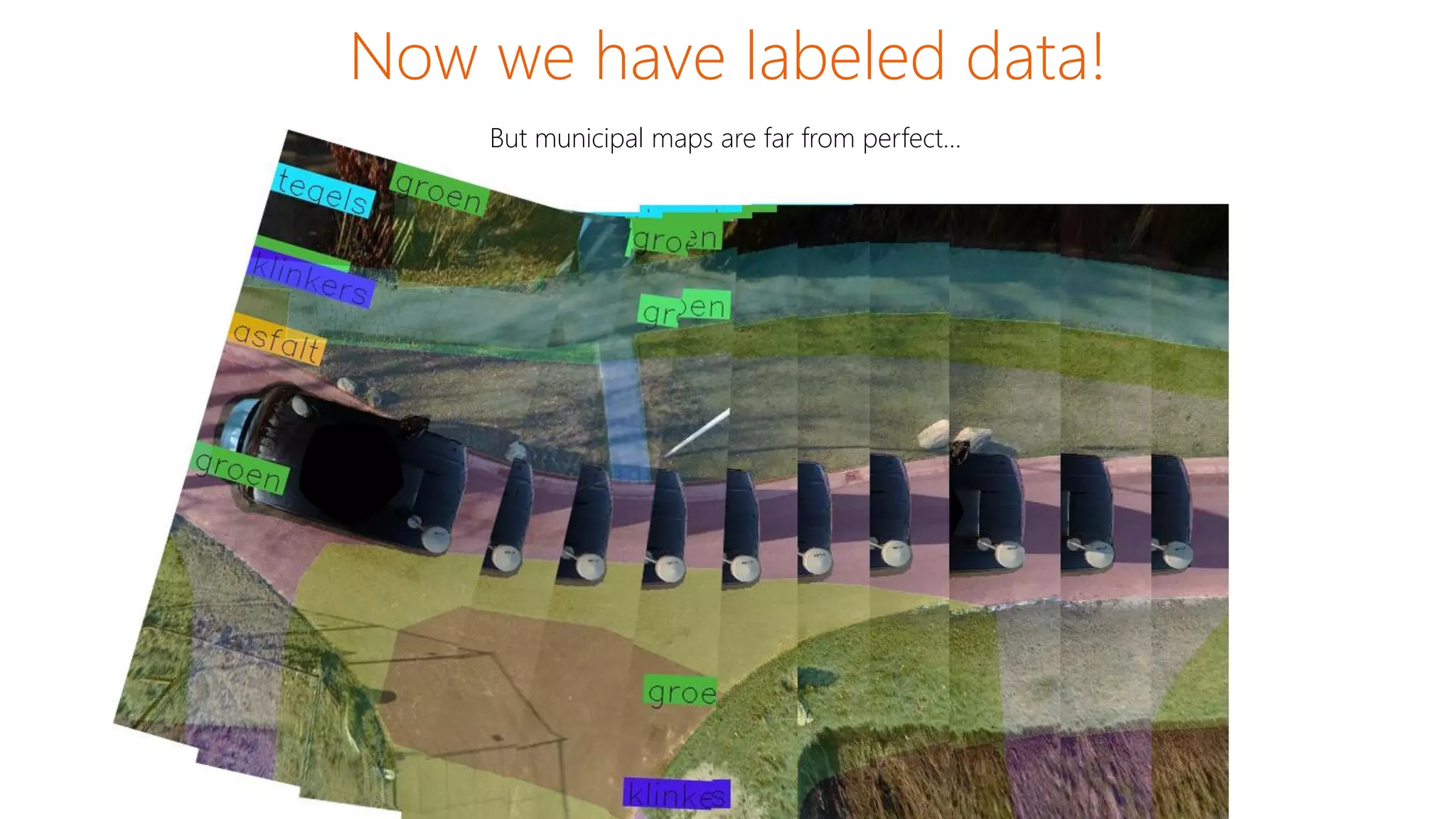 Now we have labeled data!
But municipal maps are far from perfect…
 
