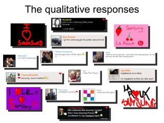 The qualitative responses
 