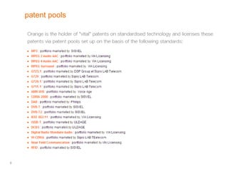 9
patent pools
 