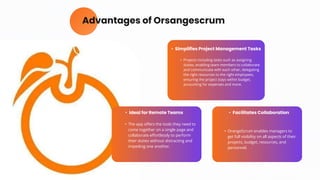 • Ideal for Remote Teams
• OrangeScrum enables managers to
get full visibility on all aspects of their
projects, budget, r...