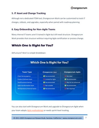 Orangescrum Work or Orangescrum Agile? Understand the Key Differences | PDF