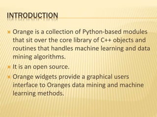 Data Mining Tools / Orange | PPSX | Computer Software and Applications ...