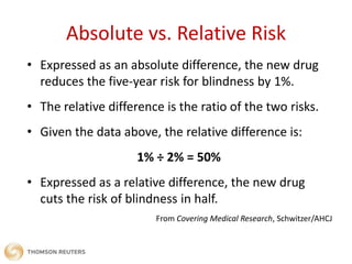 Evaluating medical evidence for journalists | PPTX