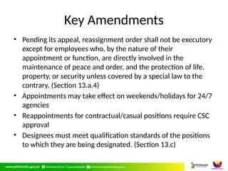 Key Points of 2025 ORAOHRA of the CSC from CSI | PPTX