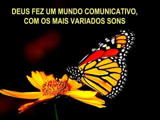 DEUS FEZ UM MUNDO COMUNICATIVO, COM OS MAIS VARIADOS SONS 