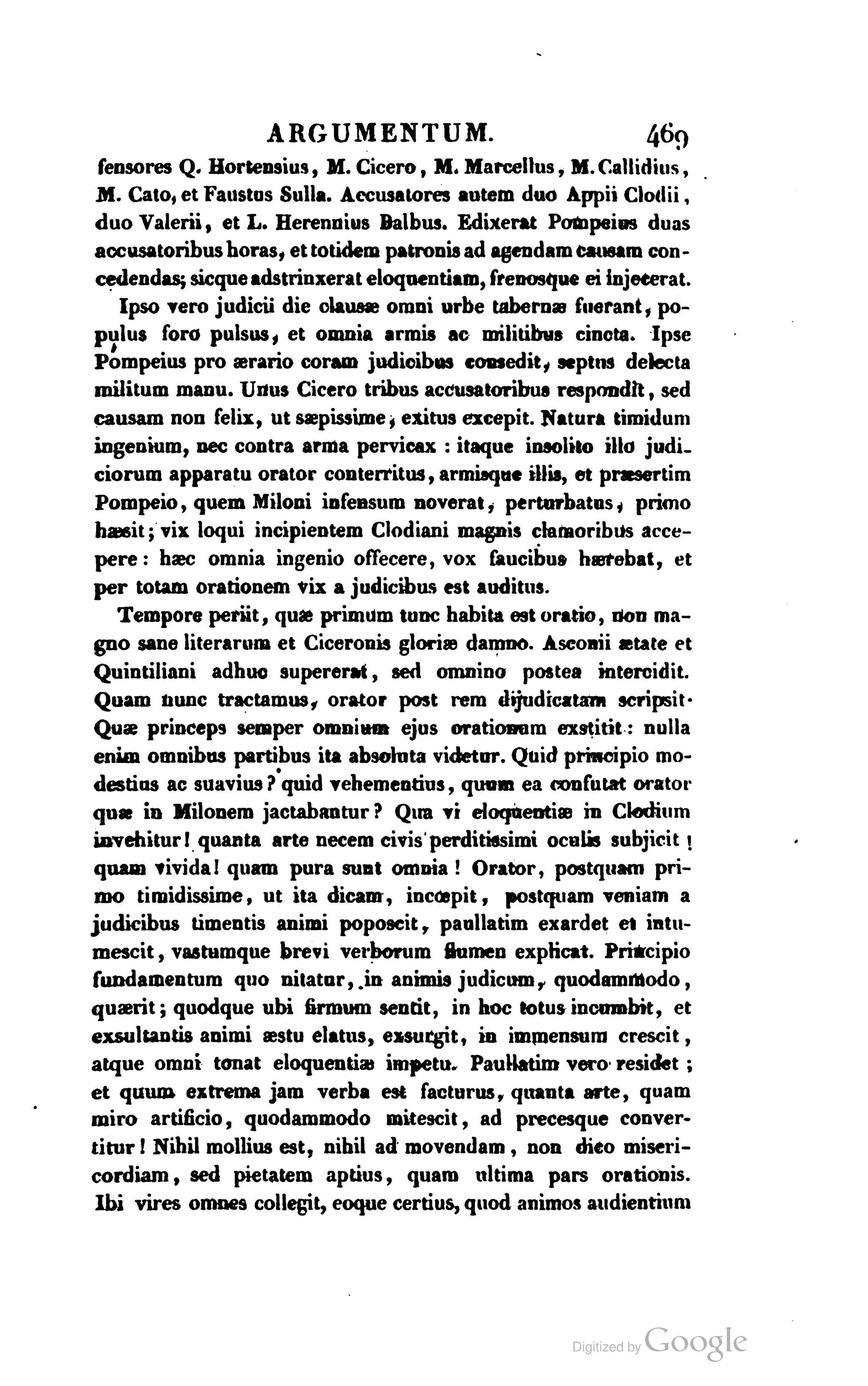 Orationis pro Milone argumentum latine scriptum | PDF