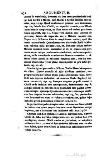 Orationis pro Milone argumentum latine scriptum | PDF