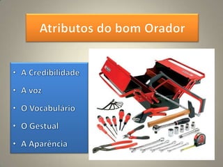 Epidítico:  Louvor ou censura, ao presentesGrandes oradores da antiguidadeQUINTILIANO(96 a 30 a.C.)Foi um famoso retórico e crítico literário e considerado a honra da magistratura romana.Orador é: “um homem probo e hábil no falar e que deve primar em sua vida por uma correspondência estrita entre pensar e falar, dizer e fazer”.