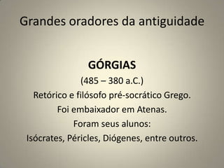 A narração    (exposição do tema)